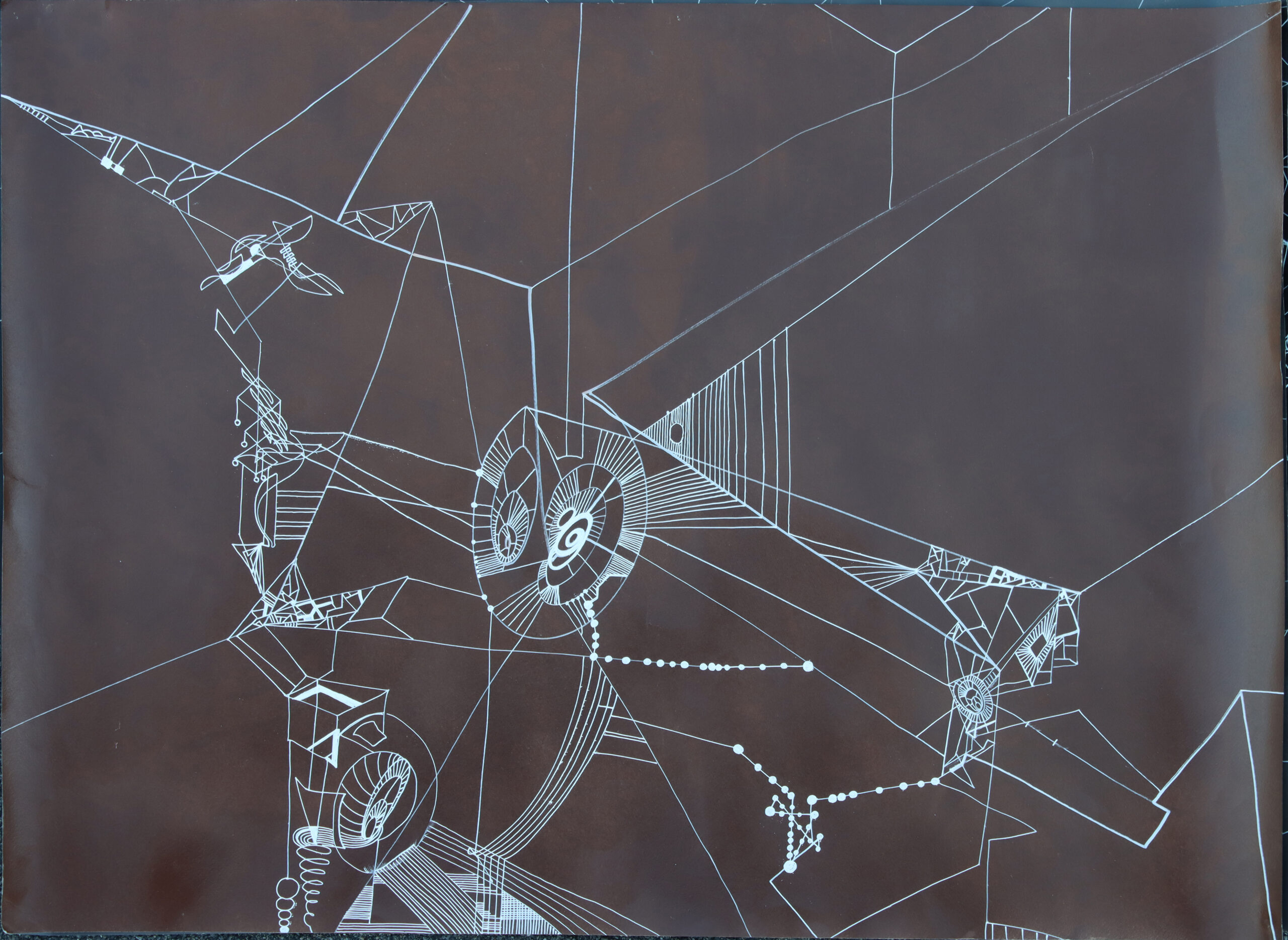 Spider net -drawing No1-7